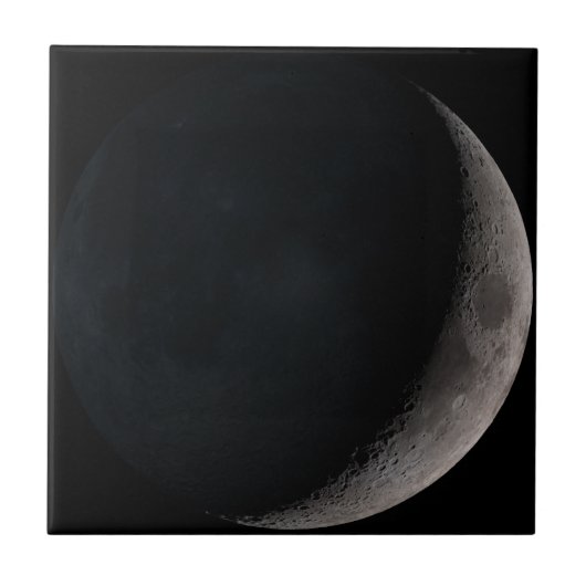 Crescent maan van NASA-afbeeldingen Tegeltje (Voorkant)