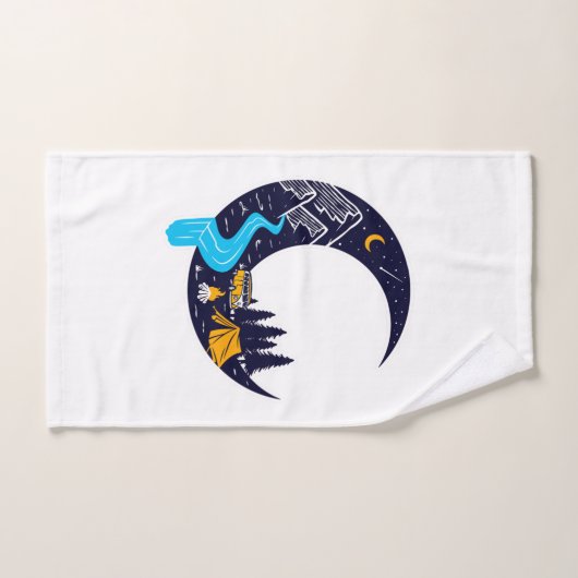 Crescent Moon Adventure Camping (Serviette à main)