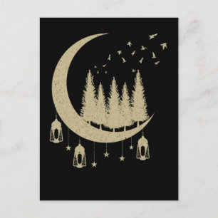 Crescent Moon Birds Spirituele Natuur Lover Briefkaart