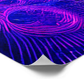 Crescent Moon Blue Fractals Poster (Hoek)