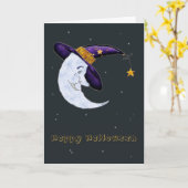 Crescent Moon dans la carte d'Halloween Casquette (Fleur jaune)