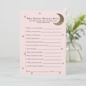 Crescent Moon die de roze kaart van het spel van d (Staand voorkant)