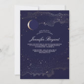 Crescent Moon en Night Stars Verjaardagsfeest Kaart (Voorkant)