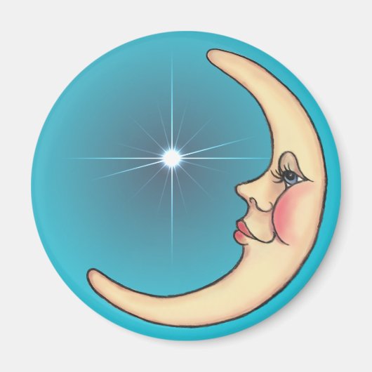 CRESCENT MOON EN STAR, VAN SHARON SHARPE MAGNEET (Voorkant)