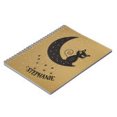Crescent Moon Et Black Cat Carnet Or (Côté gauche)