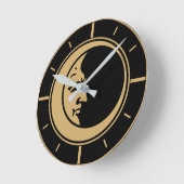 Crescent Moon Face Ronde Klok (Hoek)
