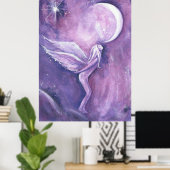 Crescent Moon Fairy Poster (Thuiskantoor)