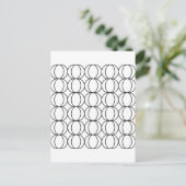 Crescent Moon Geometric Pattern Black and White Briefkaart (Staand voorkant)
