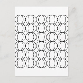 Crescent Moon Geometric Pattern Black and White Briefkaart