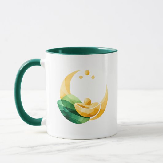 Crescent Moon Gold Pot St. Patrick's Day Mug (Gauche)