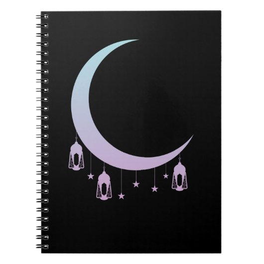 Crescent Moon Gothic Spiritueel Pastel Gothic Notitieboek (Voorkant)