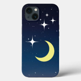 Crescent Moon Met Sterren IPhone geval iPhone 13 Hoesje
