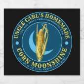 Crescent Moon Moonshine Label Sjabloon Likeurfles Etiket (Enkel label)