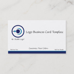 Crescent Moon Planets Blue Logo Visitekaartje