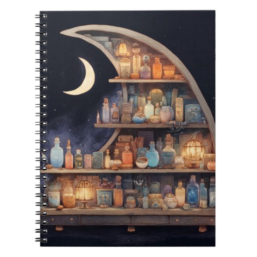 Crescent Moon Potion Carnet étagère (Devant)