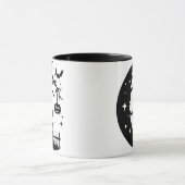 Crescent Moon RIP Bat Citrouille Halloween Mug (Centre)