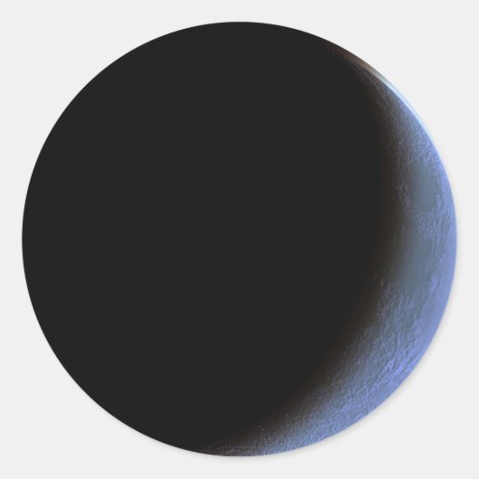 Crescent Moon Ronde Sticker (Voorkant)