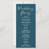 Crescent Moon Starlit Sky Blue Wedding Programme (Dos)