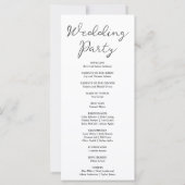 Crescent Moon Starlit Sky Programme de mariage bla (Dos)