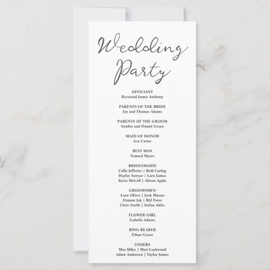 Crescent Moon Starlit Sky Programme de mariage bla (Dos)