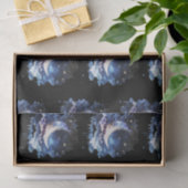 Crescent Moon Stars Celestial Black Halloween Tissuepapier (Geschenk)