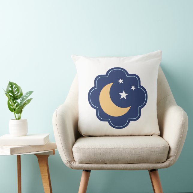 Crescent Moon & Stars Pillow Kussen (Stoel)