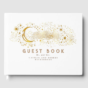 Crescent Moon Sterrennacht Hemelbruiloft Gastenboek