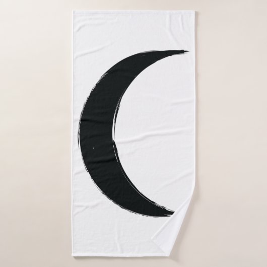 Crescent Noir Aspirant Magie Lune foncée Astrologi (Serviette de bain)