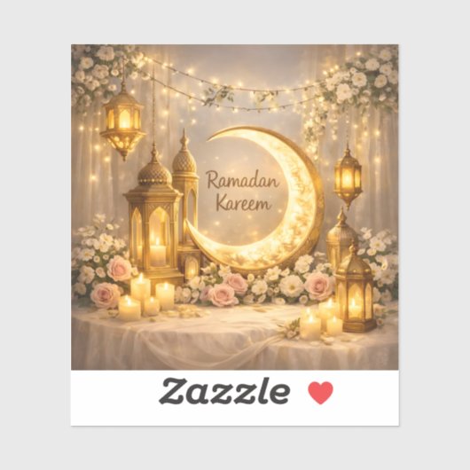 Crescent Of Light & Peace - Square Vinyl Sticker (Vel)