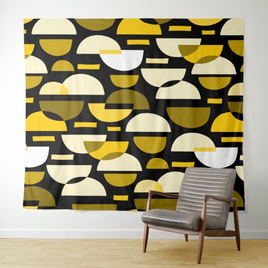 Crescent Pattern 010921 - Amber Wandkleed (In Situ (horizontaal))