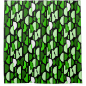 Crescent Pattern 010921 - Grass Green Douchegordijn (Voorkant)