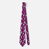 Crescent Pattern 010921 - Magenta Roze Stropdas (Voorkant)