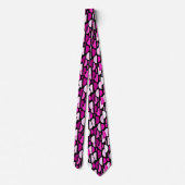 Crescent Pattern 010921 - Magenta Roze Stropdas (Achterkant)