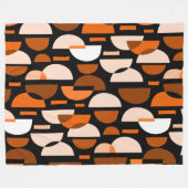 Crescent Pattern 010921 - Oranje Fleece Deken (Voorkant (Horizontaal))