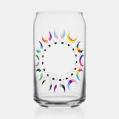 Crescent Pride Moons & Black Hearts Blikvorm Glas (Voorkant)