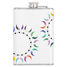 Crescent Pride Moons & Black Hearts Heupfles