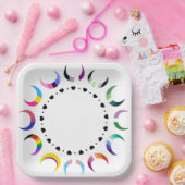 Crescent Pride Moons & Black Hearts Papieren Bordje (Feest)