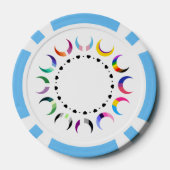 Crescent Pride Moons & Black Hearts Poker Chips (Achterkant)