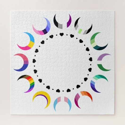 Crescent Pride Moons & Heart Ring Legpuzzel (Verticaal)