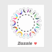 Crescent Pride Moons & Heart Ring Sticker (Vel)