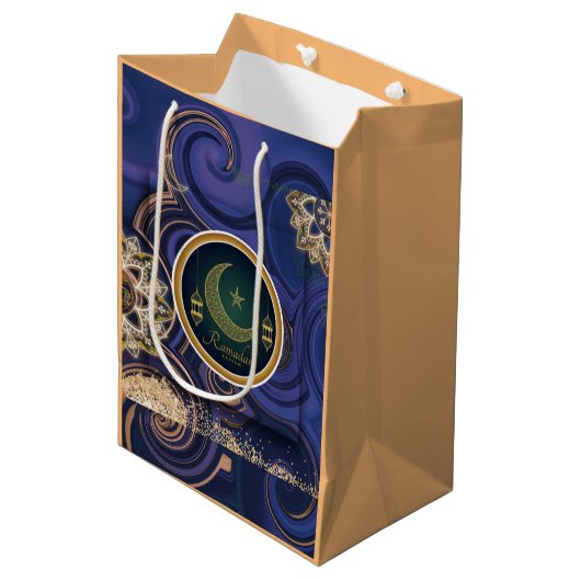 Crescent Ramadan bestseller medium geschenktas Medium Cadeauzakje (Voorkant Gekanteld)
