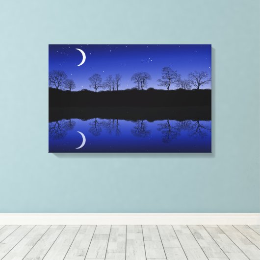 Crescent Reflections Wrapped Canvas Art Afdruk (Insitu (Houten vloer))