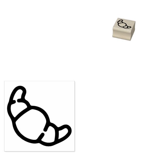 Crescent Roll Mini Stamp Scrapbooking and Crafts Rubberstempel (Gestempeld)