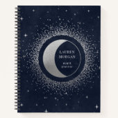 Crescent Silver Moon Monogram Notitieboek (Voorkant)