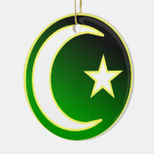Crescent & ster van de islam keramisch ornament (Links)