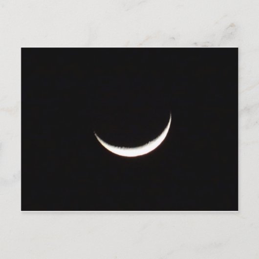 Crescent Winter Moon Briefkaart (Voorkant)