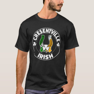 Cresentville Ierse Hoefijzer en Klavertjes St Padd T-shirt
