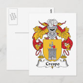 Crespo Family Crest Briefkaart (Voorkant / Achterkant)