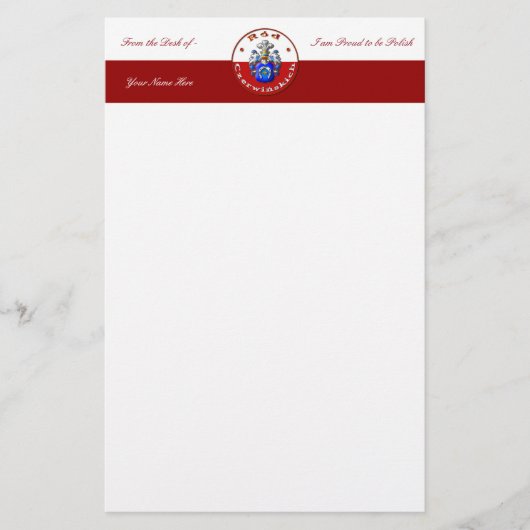 Crest 5,5 x 8,5-inch norduurwerk briefpapier (Voorkant)