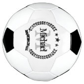  crest aangepaste naam monogram voetbal (Gedraaid)